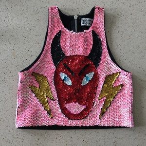 DI$COUNT UNIVERSE Sequin Crop Top